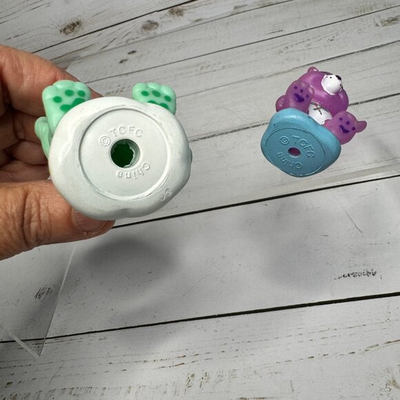 Lot of 3 TCFC Care Bear Figures Cheer Wish & Share Bear Vtg 2000's Cake Toppers - Picture 6 of 8